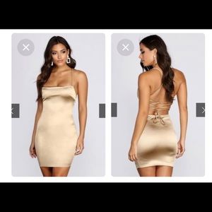 gold formal dress